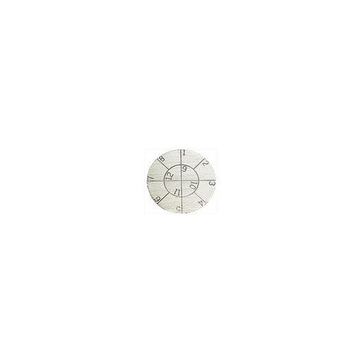 Engraved SEM pin stub ш25.4 diameter with 12 numbered fields, aluminium