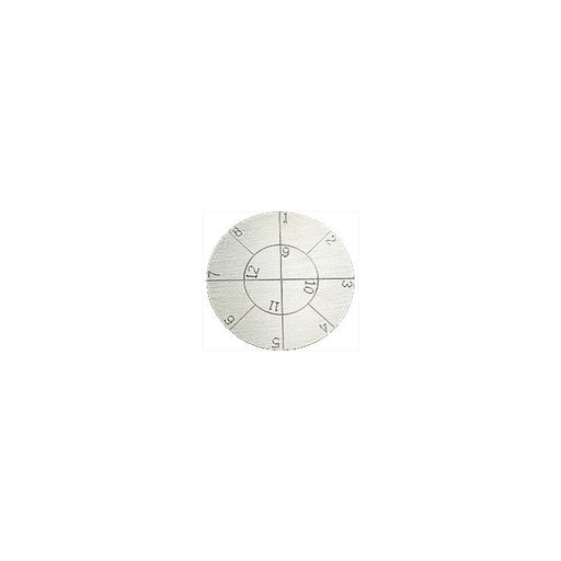 Engraved SEM pin stub ш32 diameter with 12 numbered fields, aluminium
