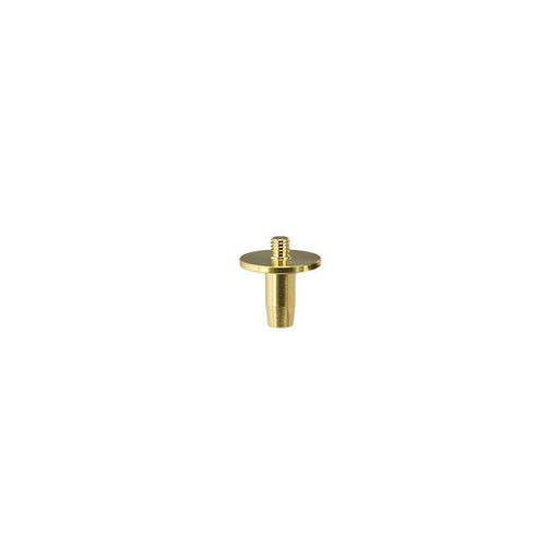 Pemtron PV64 round SEM stage adapter with flat and M4 threaded top, brass