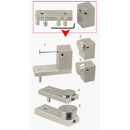 EM-Tec PH90 versatile off-set and 90 degrees sample holder kit, compatible with pin & M4