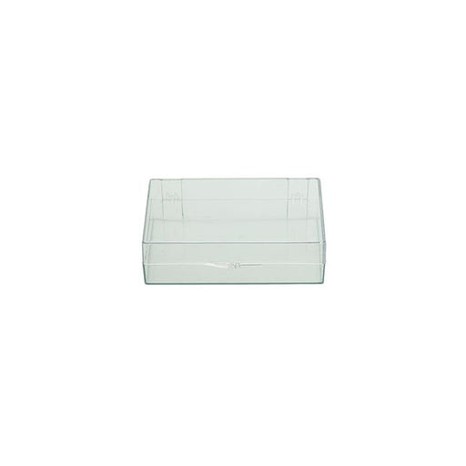Micro-Tec C46 clear styrene plastic hinged storage boxes, 116x72x32mm