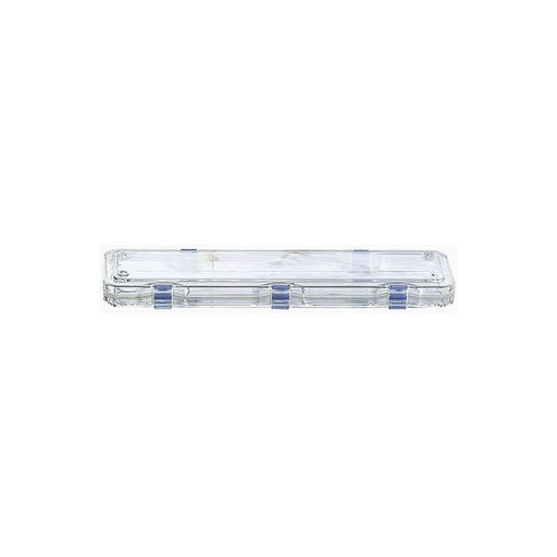 Micro-Tec M93 clear plastic membrane box, hinged, 300x75x25mm