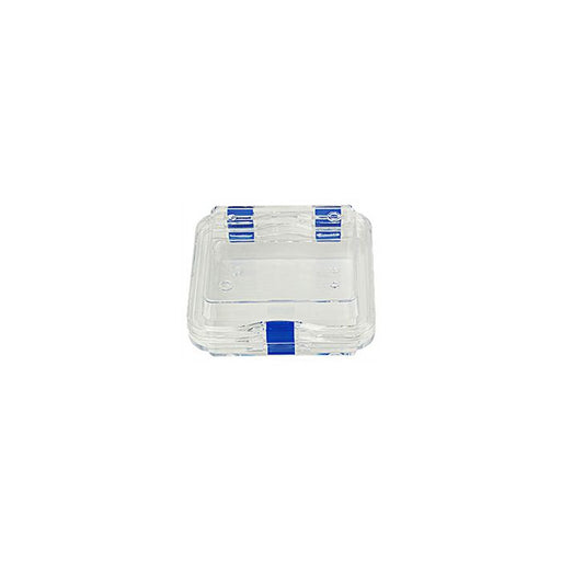 Micro-Tec M44 clear plastic membrane box, hinged,  100x100x40mm