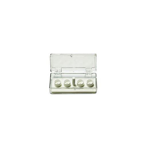 EM-Tec SJ4 clear styrene storage box for 4 x  ш9.5mm JEOL cylinder stubs