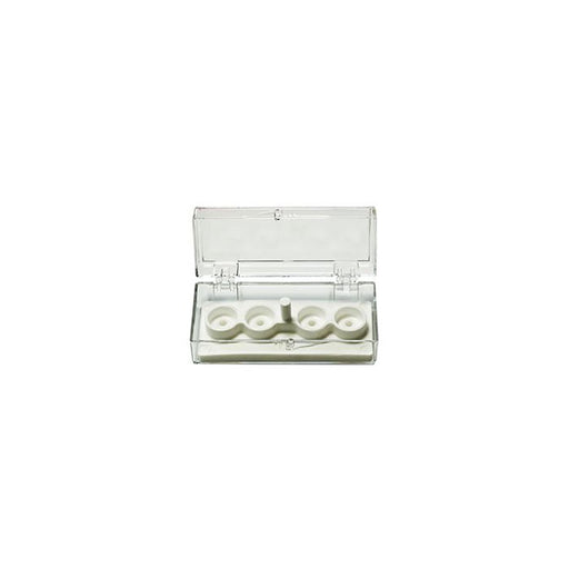 EM-Tec SJ5 clear styrene storage box for 4 x  ш12.2mm JEOL cylinder stubs