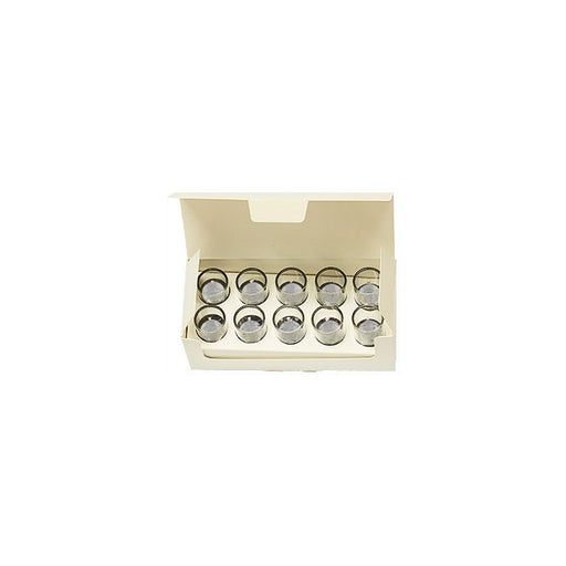 EM-Tec FS10 box with 10 x ш12.7mm pin stubs in SB2 storage tubes (no tabs)