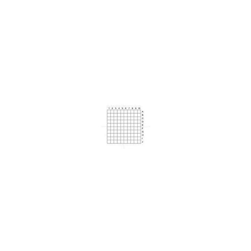 Counting graticule S10, 0.5x0.5mm in 0.05mm squares, black slide/glass disc