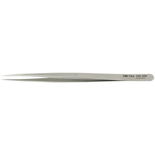 EM-Tec SSF.AM high precision slim tweezers, style SSF,  fine tips, anti-magnetic stainless steel