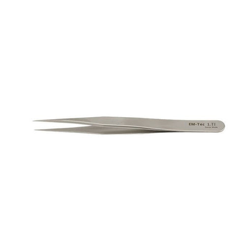 EM-Tec 1.TI high precision tweezers, style 1, strong fine tips, titanium