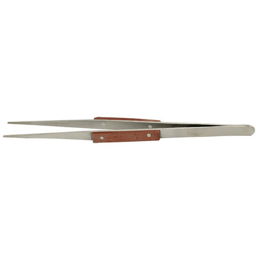 Value-Tec 82.MS fibre grip strong slim tweezers, style 82, serrated blunt tips, 200mm, magnetic stainless steel