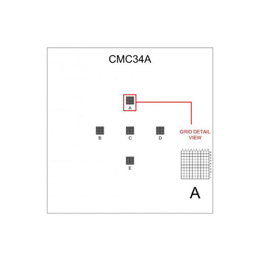 CMC34A correlative coverslips 5 x 1x1mm with 0.1mm divisions
