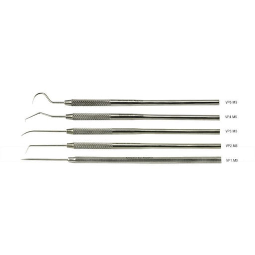 Value-Tec set with 5 probes (VP1/VP2/VP3/VP4/VP6) in plastic pouch, 410 stainless steel