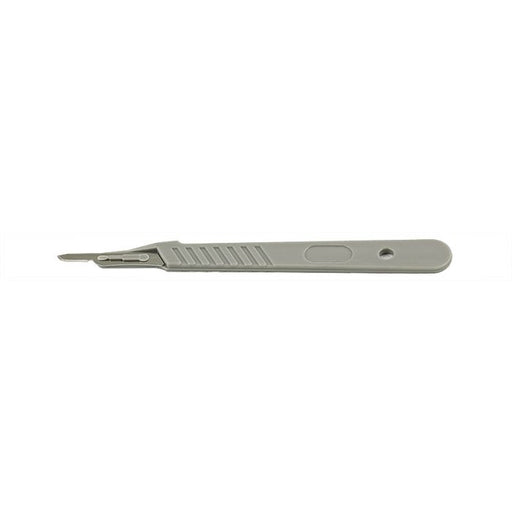 Micro-Tec disposable carbon steel scalpels #15 with plastic handle, sterile