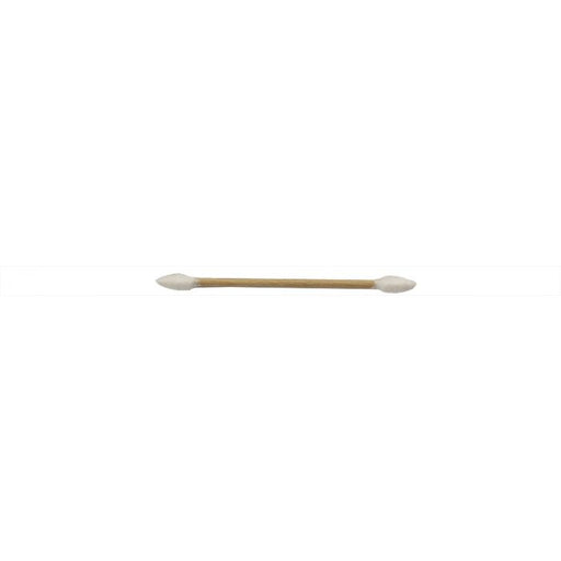 Cotton tipped applicator sticks, double ended, pointed tip, wood shaft, 75mm
