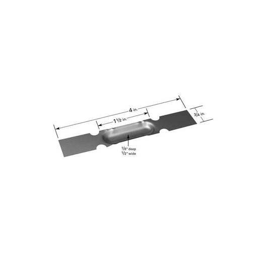 Evaporation boat S21 with 38x12.7x3mm trough, 102mm L x 19mm W, isolated hot-zone