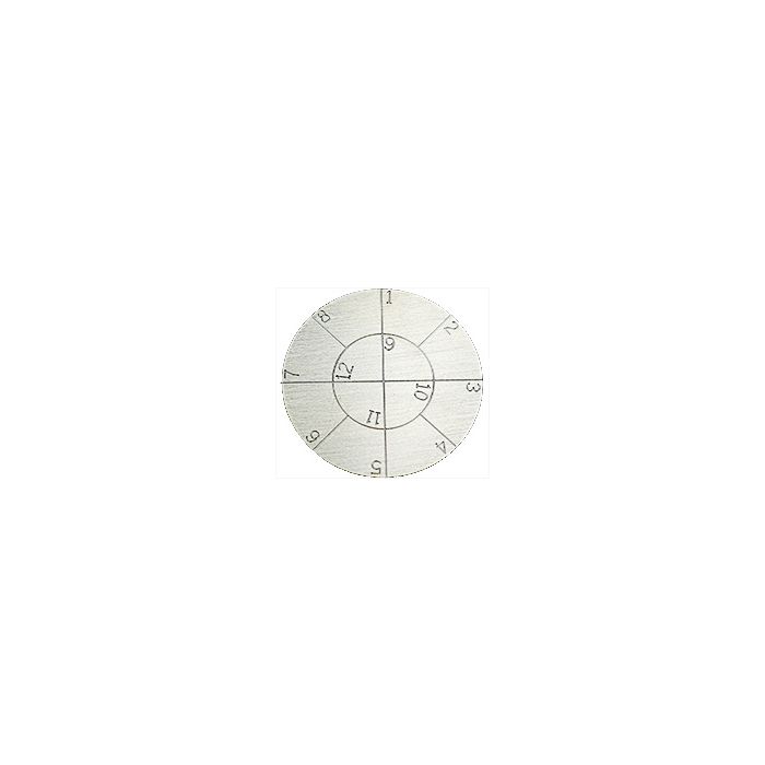 Engraved SEM pin stub Ø32 diameter with 12 numbered fields, aluminium