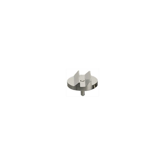 Double 45/90 degree angled SEM pin stub Ø25.4 diameter standard pin, aluminium