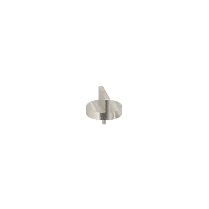 Double 90 degree angled Zeiss pin stub ш25.4 diameter, short pin, aluminium