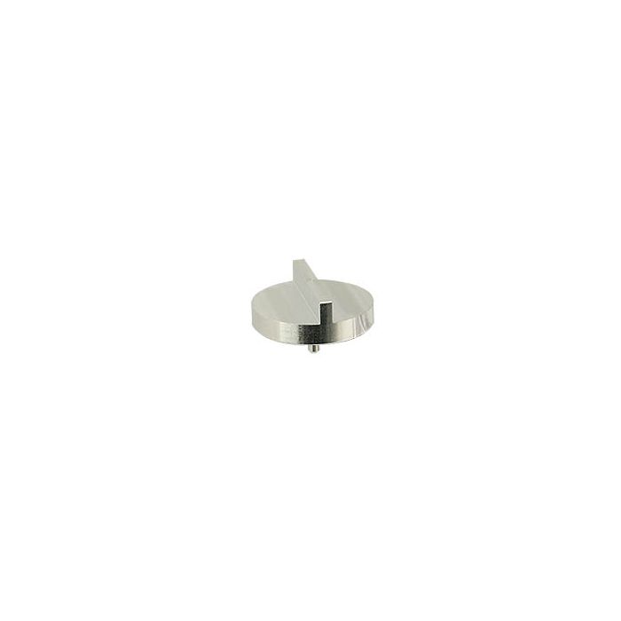 Double 90 degree angled Zeiss pin stub ш32mm diameter, short pin, aluminium