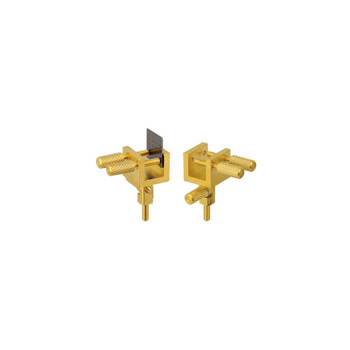 EM-Tec GS10 swivel head sample holder for up 10mm, gold plated brass, pin