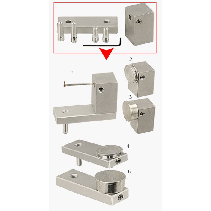 EM-Tec PH90 versatile off-set and 90 degrees sample holder kit, compatible with pin & M4