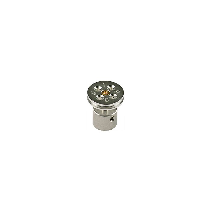 EM-Tec TG4J TEM grid holder securely holds up to 4 TEM grids, ш18x3.2mm, aluminium, with JEOL ш12.2mm stub adapter