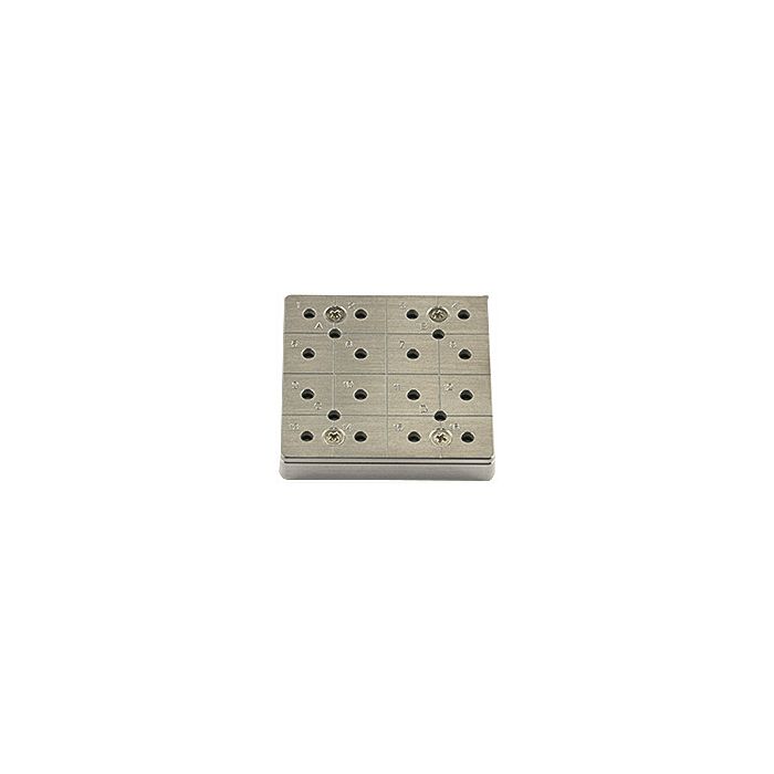 EM-Tec CS16/4 C-Square multi pin stub holder for 16x ����12.7mm or 4 x ����25.4mm pin stubs, pin