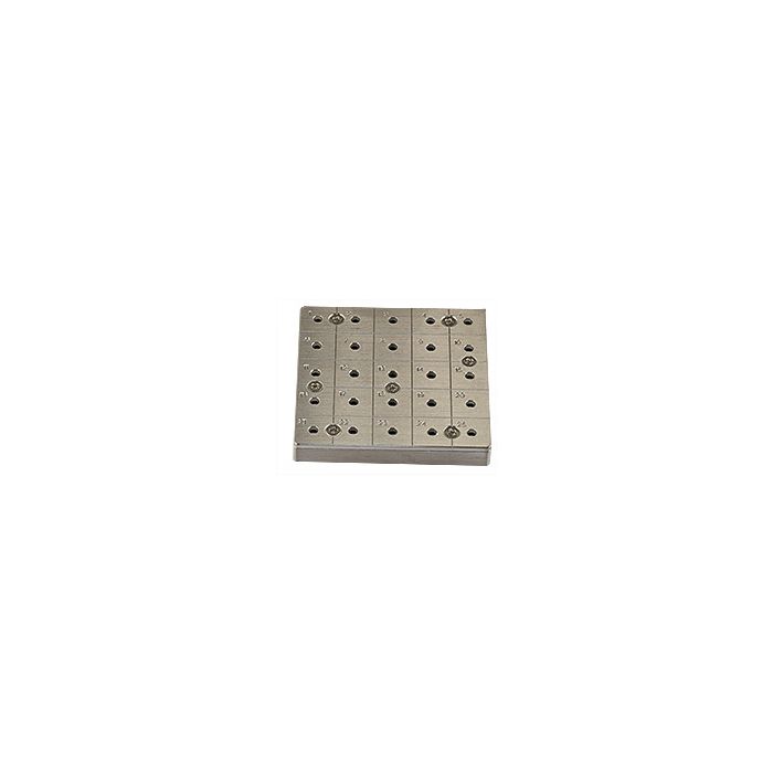 EM-Tec CS25/4 C-Square multi pin stub holder for 25x ����12.7mm or 4x or 9 x ����25.4mm pin stubs, M4