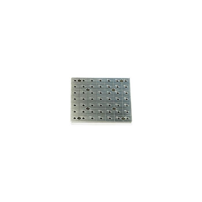 EM-Tec CS49/9 C-Square multi pin stub holder for 49x ����12.7mm or 9x ����25.4mm pin stubs, M4