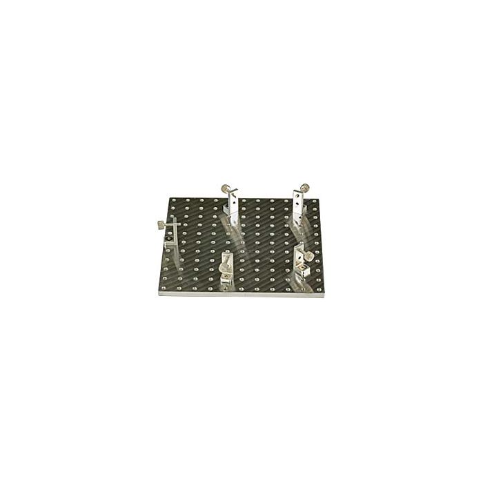 EM-Tec Versa-Plate H121 SEM sample holder 150x150mm with 121 M4 threaded holes and 5 x S25 brackets, ����14 mm JEOL stub