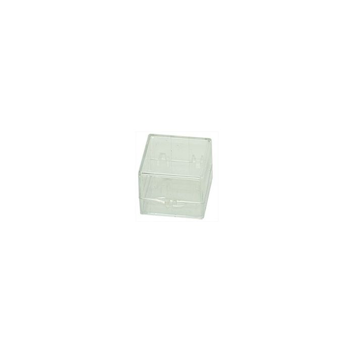 Micro-Tec C12 clear styrene plastic hinged storage boxes, 32x32x25mm