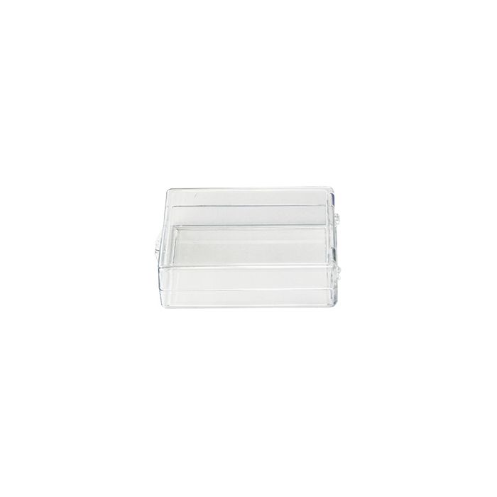 Micro-Tec C35 clear styrene plastic hinged storage boxes, 89x65x25mm