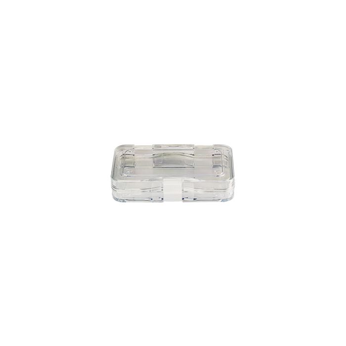 Micro-Tec M42 clear plastic membrane box, hinged, 100x60x22mm