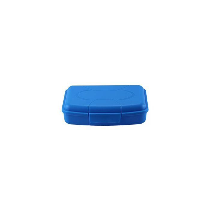 Micro-Tec B60 blue polypropylene plastic hinged storage box, 146x95x38mm