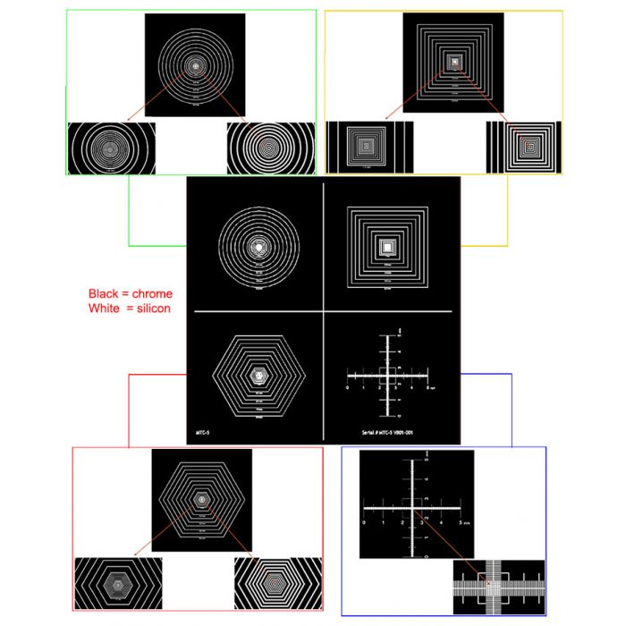 Micro-Tec MTCD-5  Multiple target calibration standard with 4 patterns, unmounted