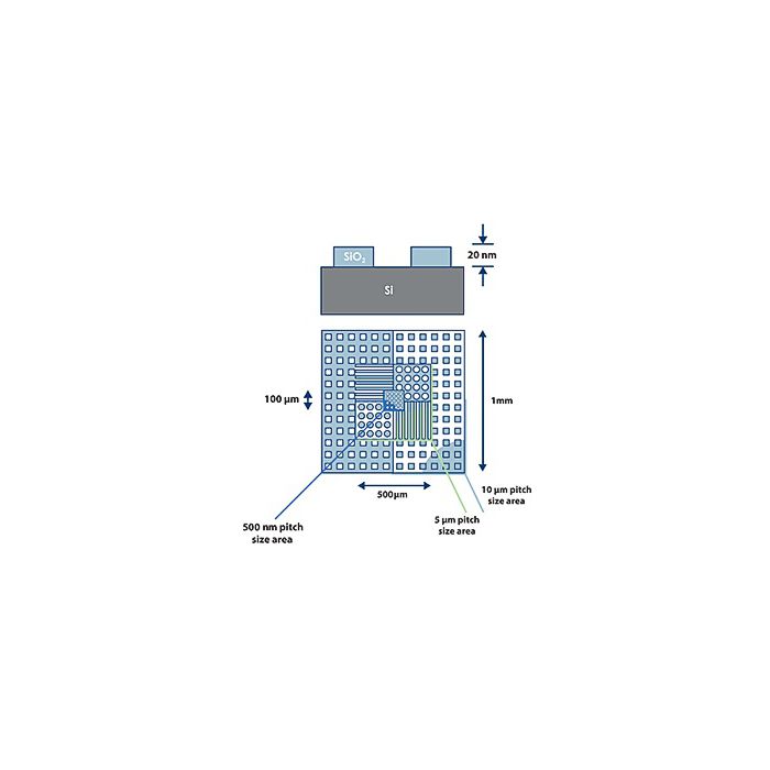 CS-20NG AFM XYZ calibration standard, 20nm Z, unmounted