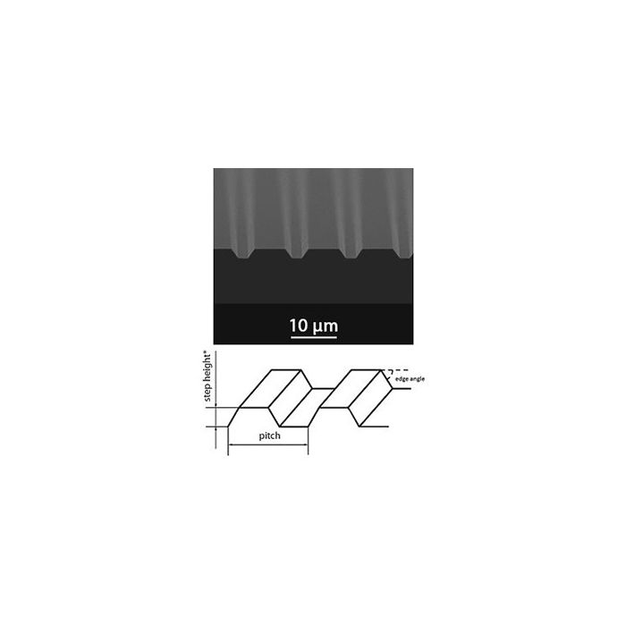 TGF11 AFM / SPM calibration grating, 10um pitch, trapezoid structure