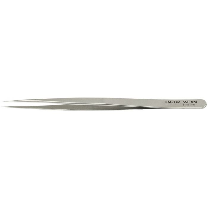 EM-Tec SSF.AM high precision slim tweezers, style SSF,  fine tips, anti-magnetic stainless steel