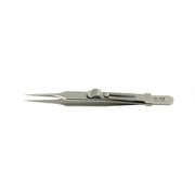 EM-Tec 4.AM high precision locking tweezers, style 4, very fine sharp tips, anti-magnetic stainless steel