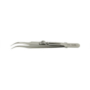 EM-Tec 7.AM high precision locking tweezers, style 7, very fine curved tips, anti-magnetic stainless steel