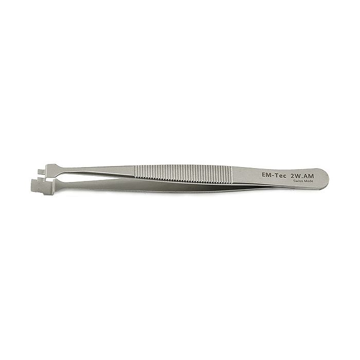 EM-Tec 2W.AM precision wafer handling tweezers for ш2вЂќ/51mm, anti-magnetic stainless steel