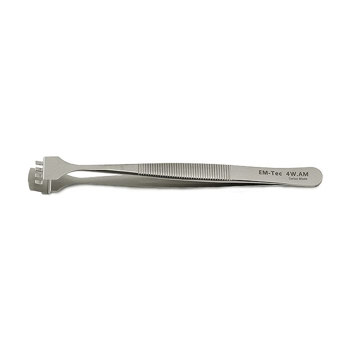 EM-Tec 4W.AM precision wafer handling tweezers for ш4вЂќ/100mm, anti-magnetic stainless steel