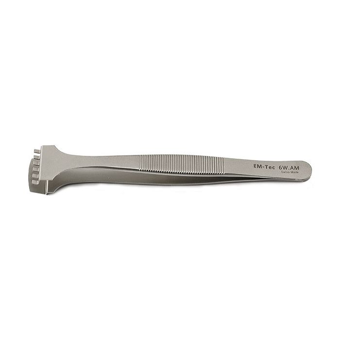 EM-Tec 6W.AM precision wafer handling tweezers for ш6вЂќ/150mm, anti-magnetic stainless steel