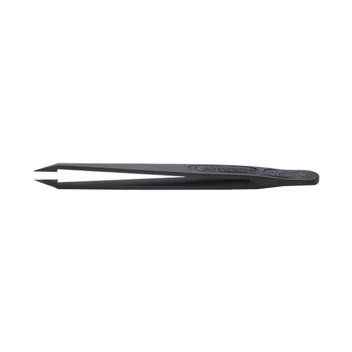 EM-Tec 707.CT ESD safe PVDF/carbon fibre reinforced tweezers, sharp tips