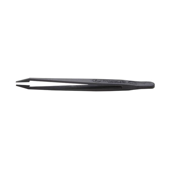 EM-Tec 709.CT ESD safe PVDF/carbon fibre reinforced tweezers, flat tips