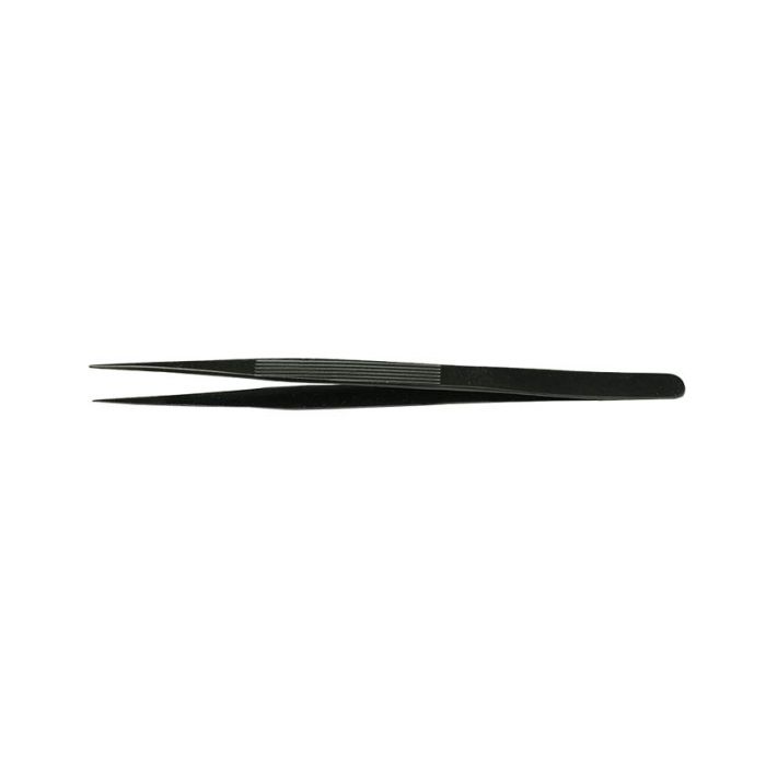 Value-Tec SFB.NM sorting tweezers style SFB, fine tips, 160mm long, ESD safe black epoxy non-magnetic stainless steel