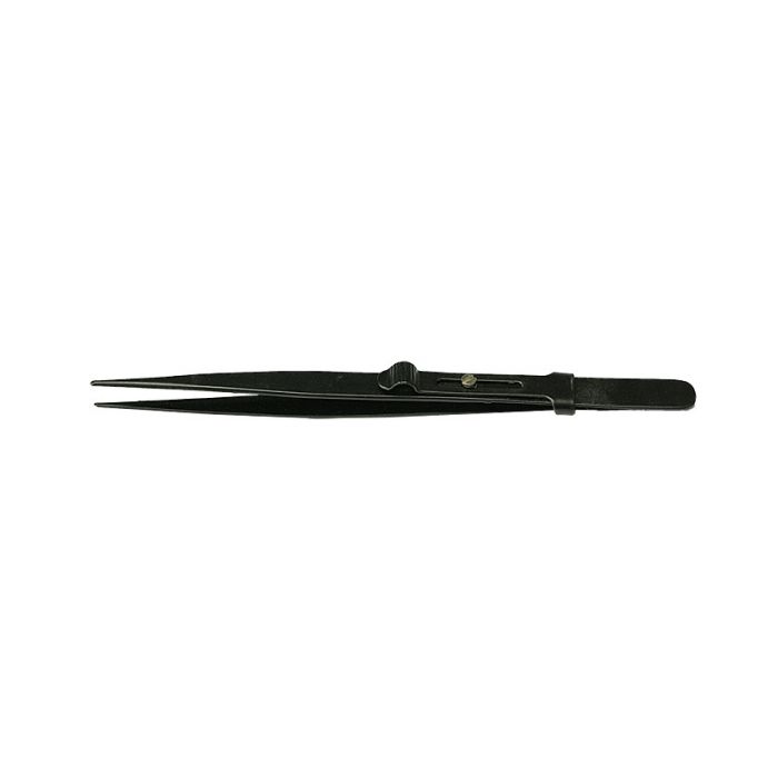 Value-Tec SFLB.NM locking sorting tweezers style SFLB, fine tips, 160mm long, ESD safe black epoxy coated non-magnetic stainless steel