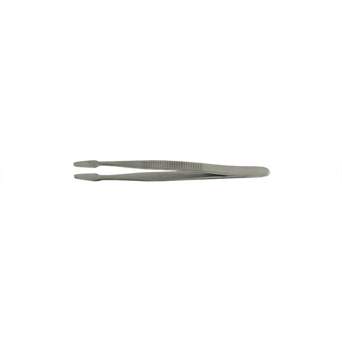 Value-Tec 127.MS industrial strong tweezers, style 127, smooth flat long tips, 115mm, magnetic stainless steel