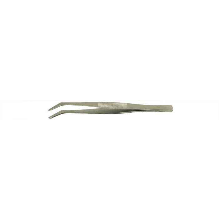 Value-Tec 126.MS industrial strong tweezers, style 126, 45 degree blunt tips, 123mm, magnetic stainless steel