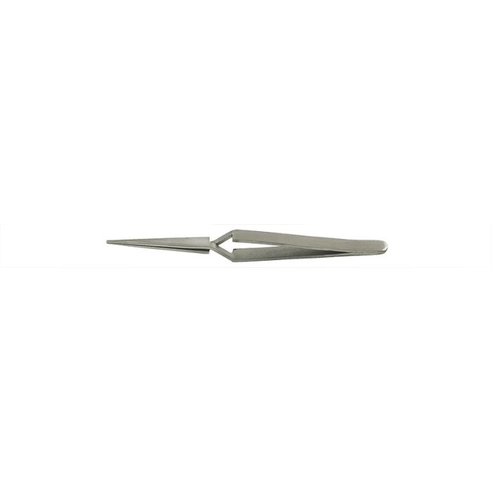 Value-Tec 130X.MS industrial strong tweezers, style 130X, reversed, smooth tips, 120mm, magnetic stainless steel